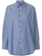 Woolrich Loose Striped Shirt - Blue