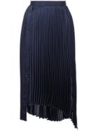 Juun.j Asymmetric Pleated Skirt - Blue