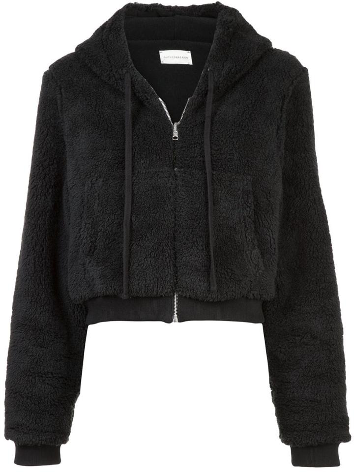 Faith Connexion Fluffy Sweater-jacket - Black