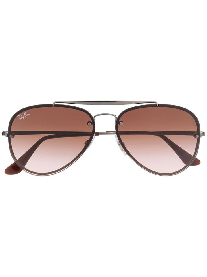 Ray-ban Aviator Gradient Lens Sunglasses - Silver