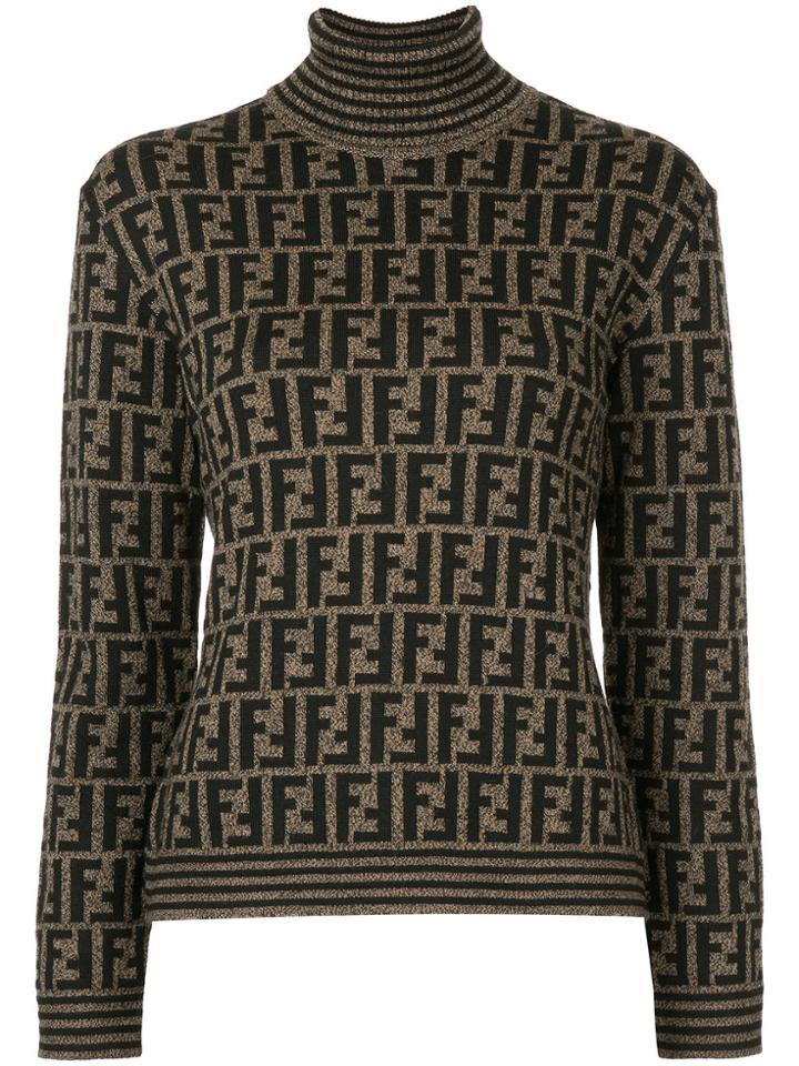 Fendi Vintage Zucca Pattern Jumper - Brown