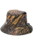 Ganni Tiger Print Bucket Hat - Neutrals
