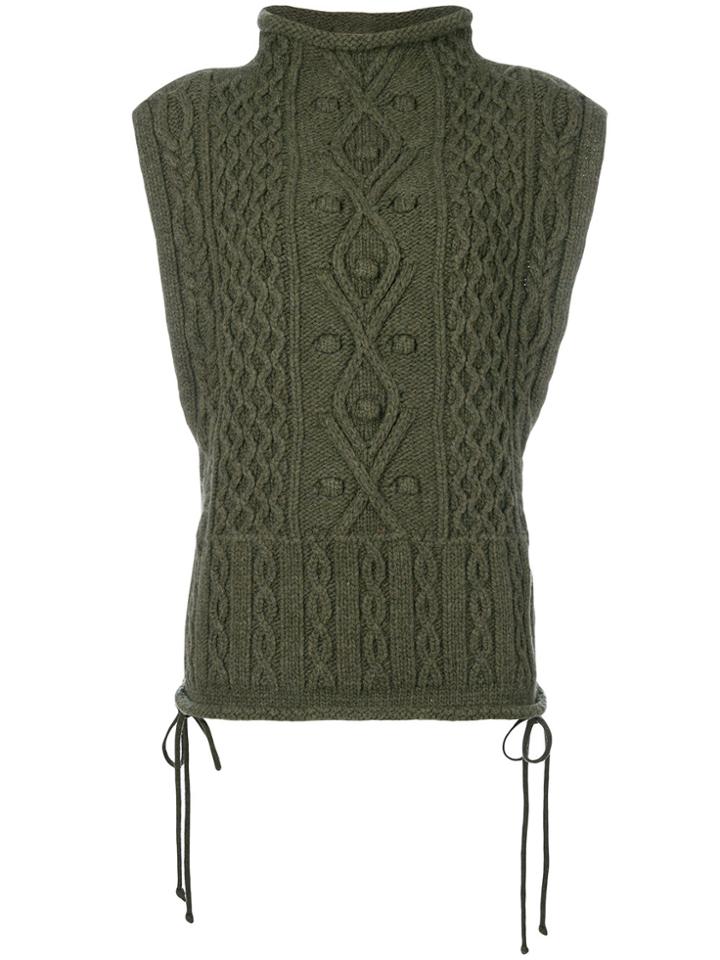 Ports 1961 Sleeveless High Neck Sweater - Green