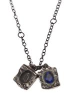 Henson Carved Cube Necklace, Adult Unisex, Metallic, Silver