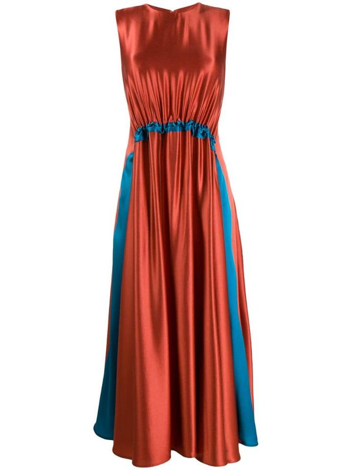 Roksanda Ruched Waist Dress - Brown