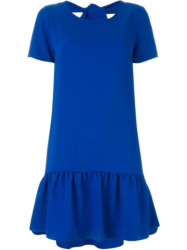 P.a.r.o.s.h. 'panter' Short Dress, Women's, Size: Large, Blue, Polyester