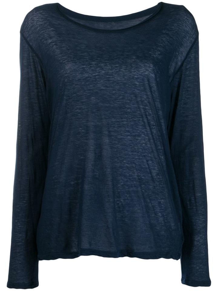 Plantation Fine Knit Sweater - Blue
