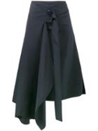 Marni Goma Asymmetric Midi Skirt, Women's, Size: 44, Blue, Viscose/cotton