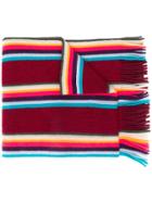 Paul Smith Striped Scarf - Red