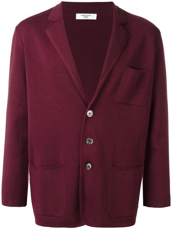 Fashion Clinic Three Button Cardigan, Men's, Size: Medium, Pink/purple, Wool