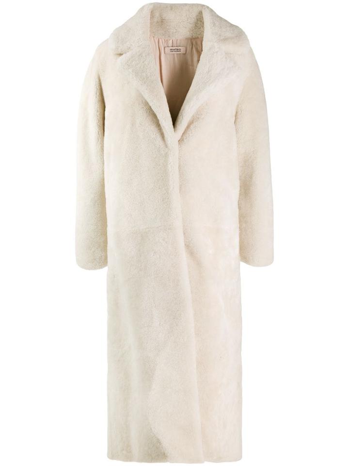 Yves Salomon Meteo Long-line Coat - White