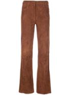 Alberta Ferretti Mid-rise Flared Trousers - Brown