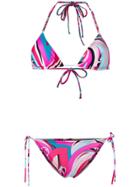 Emilio Pucci Triangle Bikini - Pink & Purple