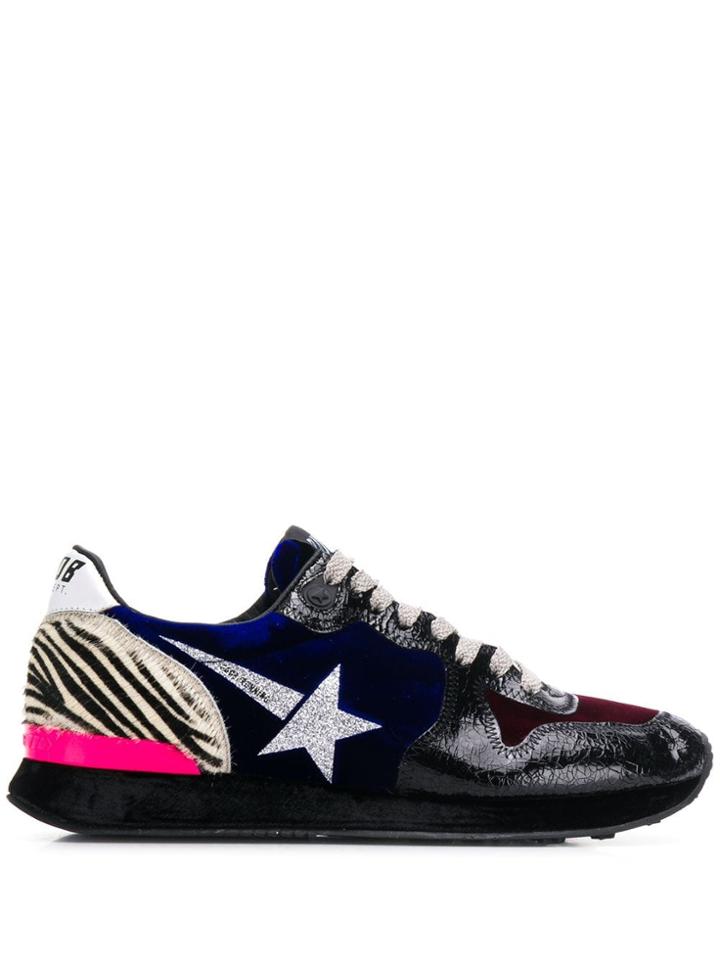 Golden Goose Running Panelled Sneakers - Blue