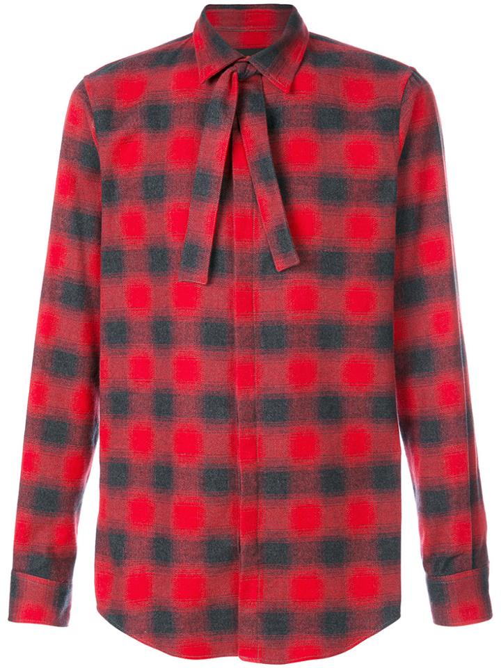 Dsquared2 Neck Tie Checked Shirt