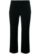 Neil Barrett Flared Cropped Trousers, Women's, Size: 42, Black, Polyester/acetate/cotton