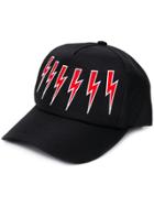 Neil Barrett Kids Lightning Bolt Cap - Black