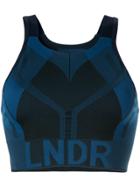 Lndr Logo Print Compression Cropped Top - Blue