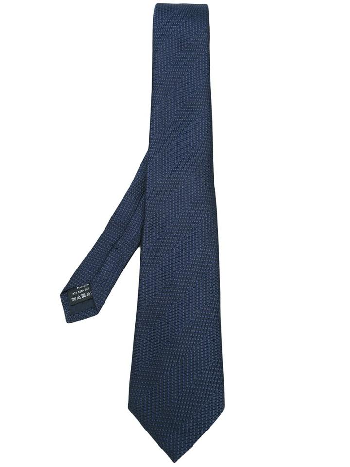 Z Zegna Zig Zag Jacquard Tie