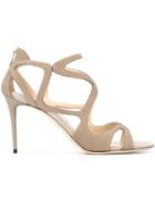 Jimmy Choo Leslie Sandals, Women's, Size: 35, Nude/neutrals, Calf Leather