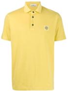 Stone Island Logo Patch Polo Shirt - Yellow