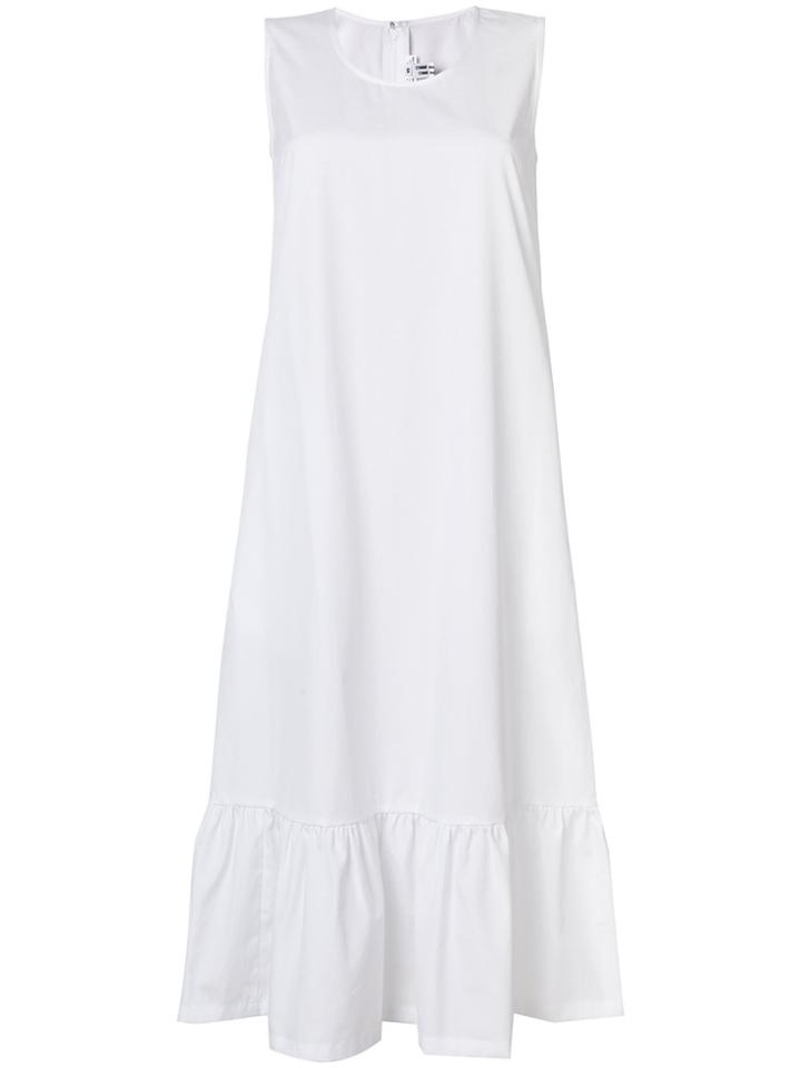Comme Des Garçons Comme Des Garçons Frill Hem Sleeveless Dress - White