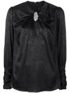 Dodo Bar Or Embellished Long-sleeve Blouse - Black