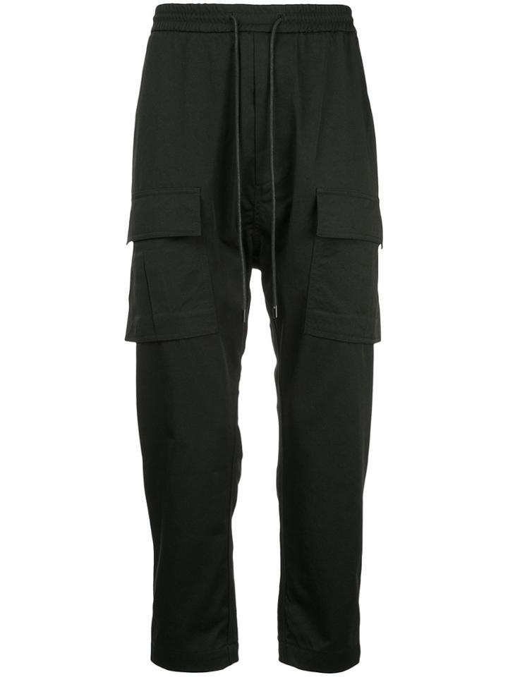Juun.j Cargo Drop-crotch Trousers - Black