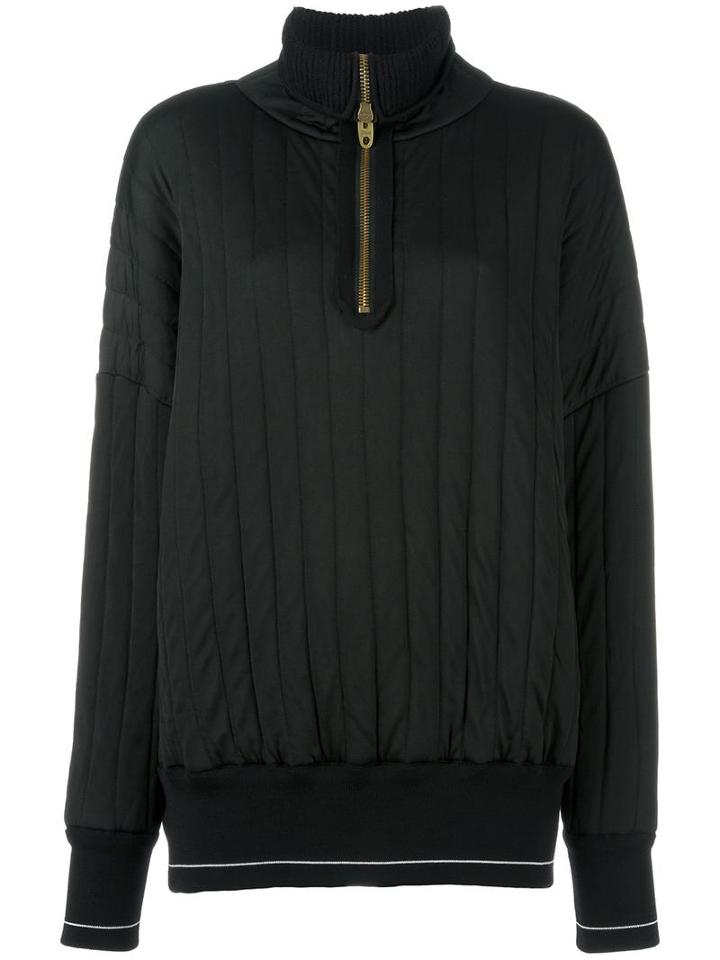 Chloé Zipped Quilted Jumper, Women's, Size: Medium, Black, Viscose/virgin Wool