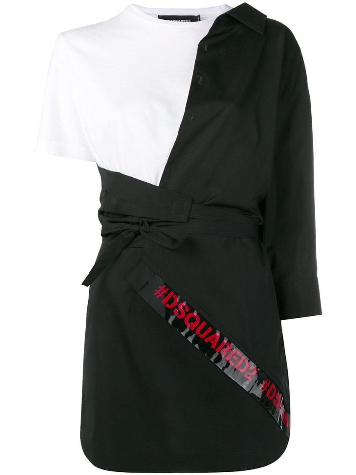Dsquared2 Asymmetric Short Dress - Black
