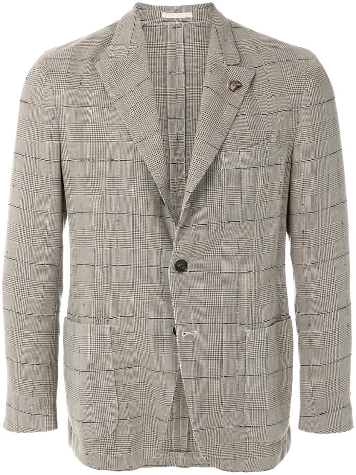 Gabriele Pasini Plaid Single Breasted Blazer - Brown