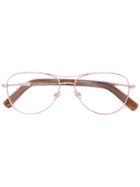 Tom Ford Eyewear Aviator Frame Glasses - Nude & Neutrals