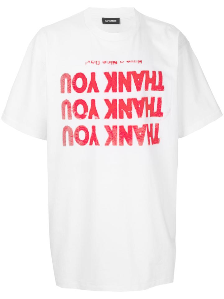 Raf Simons Thank You Printed T-shirt - White