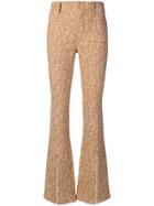 Chloé Tweed Flared Trousers - Neutrals