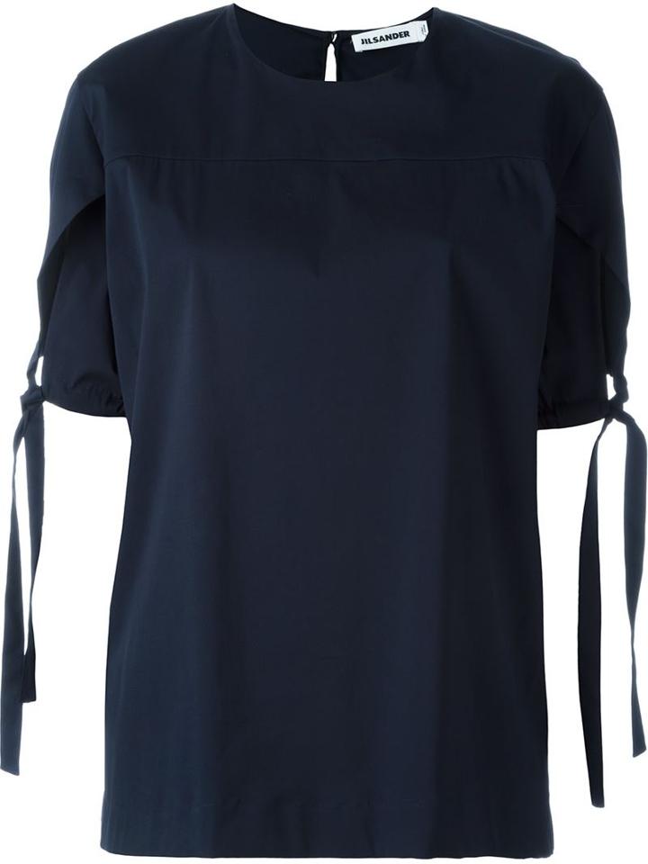 Jil Sander Lace-up Sleeve Top