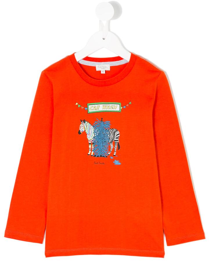 Paul Smith Junior - Zebra Print Top - Kids - Cotton - 2 Yrs, Yellow/orange