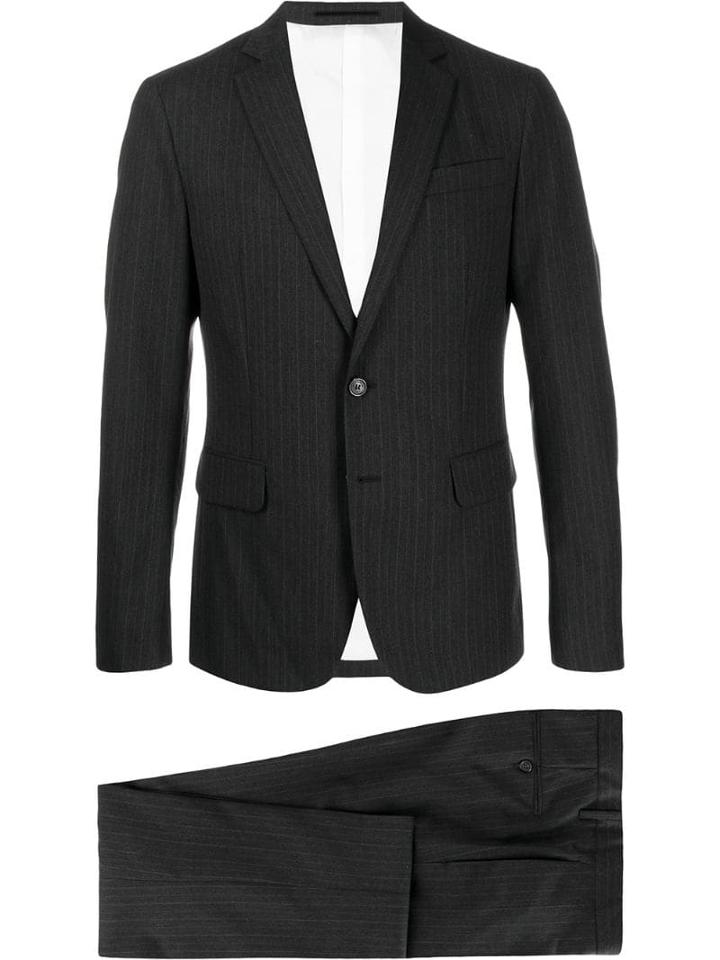 Dsquared2 Striped Formal Suit - Grey