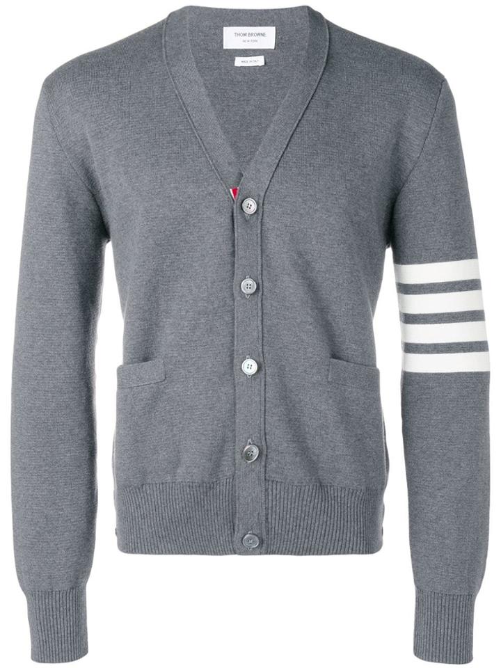 Thom Browne 4-bar Milano Stitch Cardigan - Grey