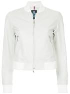 Guild Prime Perforated Leather Bomber Jacket - White