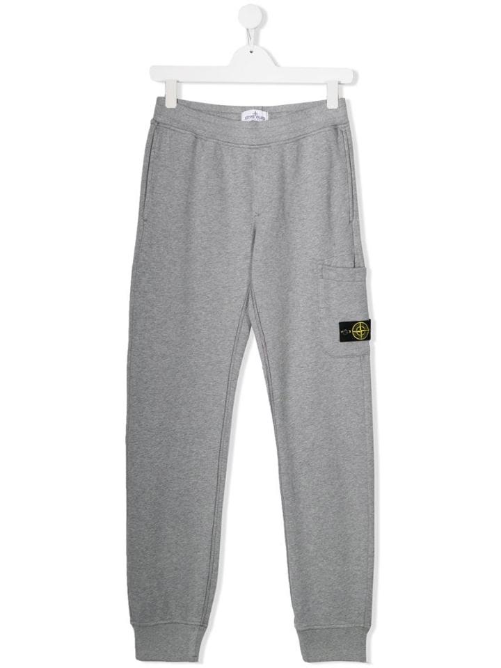 Stone Island Junior Teen Logo Track Trousers - Grey