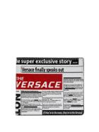 Versace Newspaper Print Bi-fold Wallet - Black