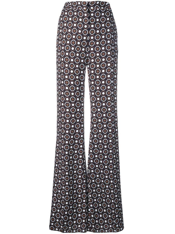 Mulberry Dotted Print Flared Trousers - Blue