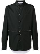 Alexander Mcqueen Zip-off Detail Poplin Shirt - Black
