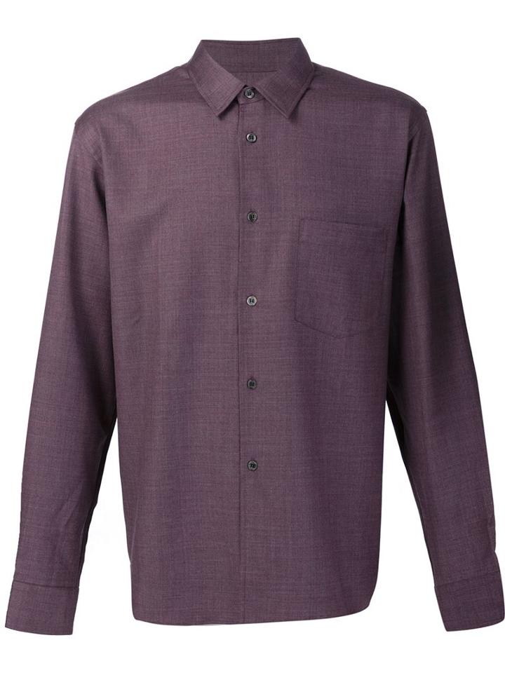 Comme Des Garçons Homme Plus Plain Shirt, Men's, Size: Medium, Pink/purple, Wool