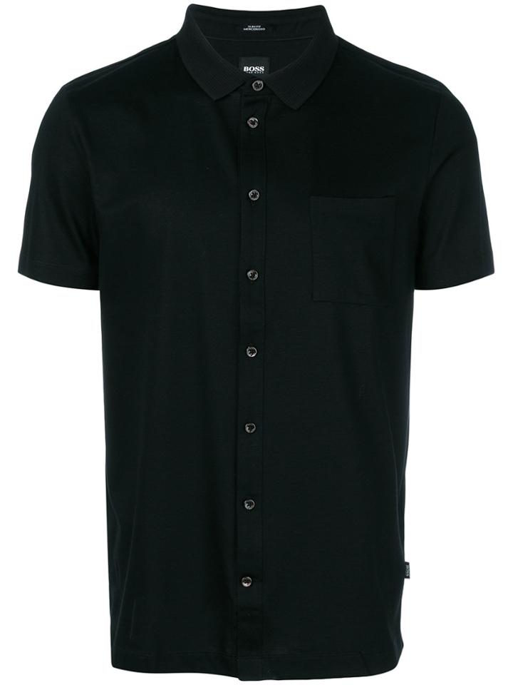 Boss Hugo Boss Buttoned Polo Shirt - Black
