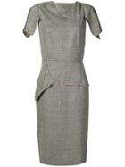 Roland Mouret Vernon Checked Dress - Grey