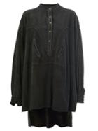 Faith Connexion Oversized Shirt Dress, Women's, Size: Xs, Black, Goat Skin