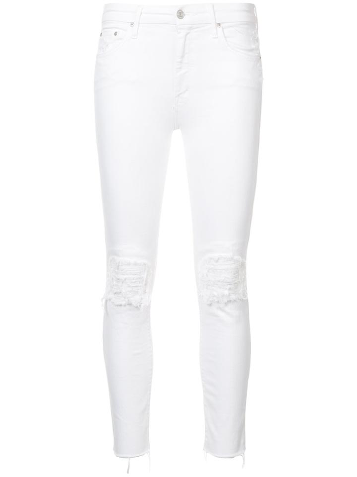 Mother Skinny Fit Jeans - White