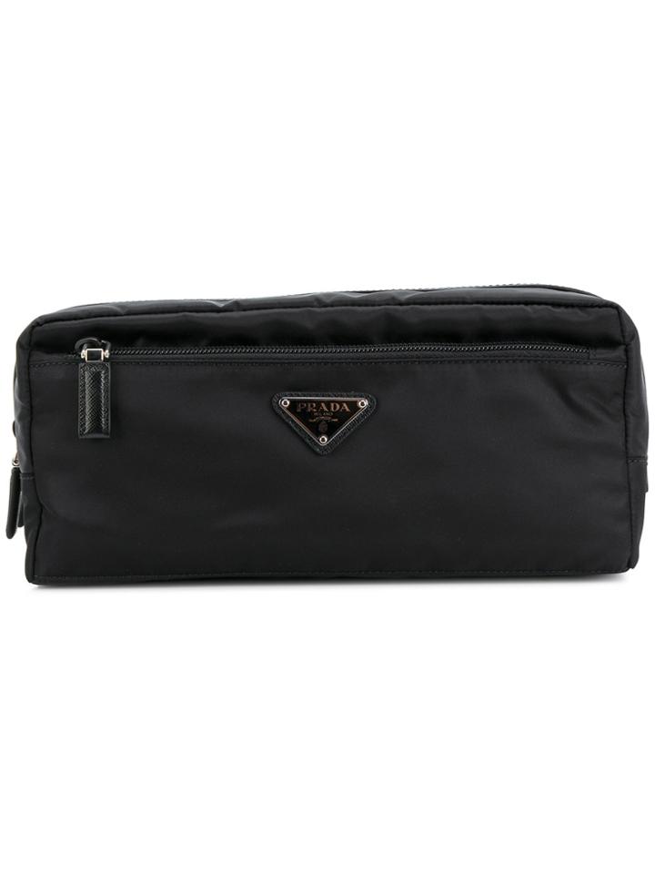 Prada Logo Wash Bag - Black