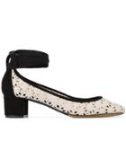 Tabitha Simmons Crochet Embroidered Ballerinas - Black